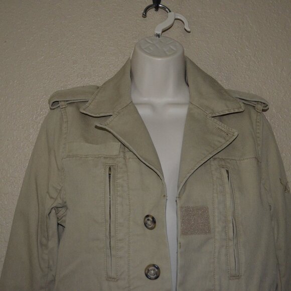 NWT $398 Sz S Zadig & Voltaire Latte Klimi Washed Cotton Lave Jacket - Picture 3 of 7